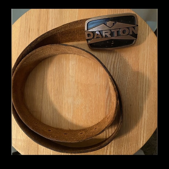 Darton Archery CrossBow Compound Bow Hunter Brass Vintage Belt Buckle/Belt - Picture 6 of 6